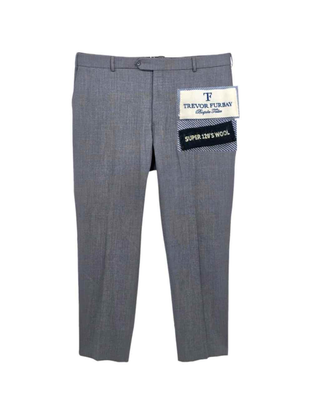 Trevor Furbay Bespoke Wool Dress Pants Gray Super 120s Mens 39x30.5 Canada
